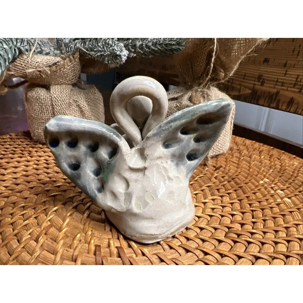 Handmade Pottery Decorative  Angel Figurines, Heart , Praying, Primative